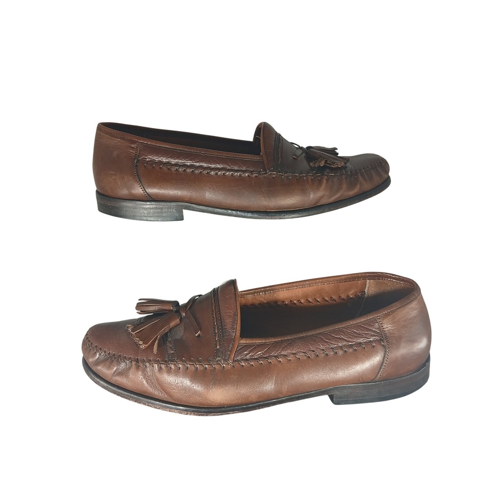 Brass Boot Mens 11 Brown Leather Tassel Loafers Made‎ in Spain 95451-03-SY